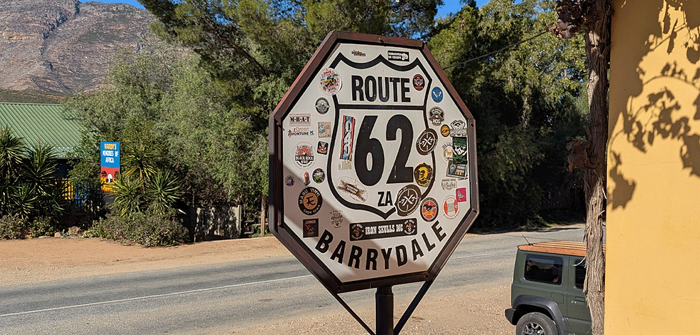 Route 62 in Barrydale, Zuid-Afrika