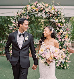 Lovely couple walk up the aisle post ceremony