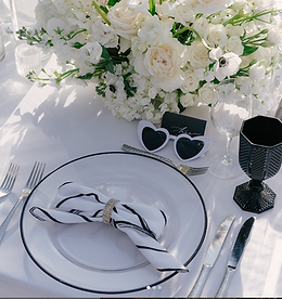 Detailed black and white table top 