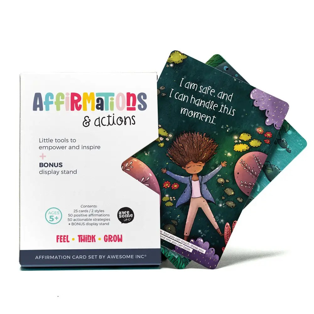 Children's Affirmations & Actions Card Set - Positivity and Confidence for Kids