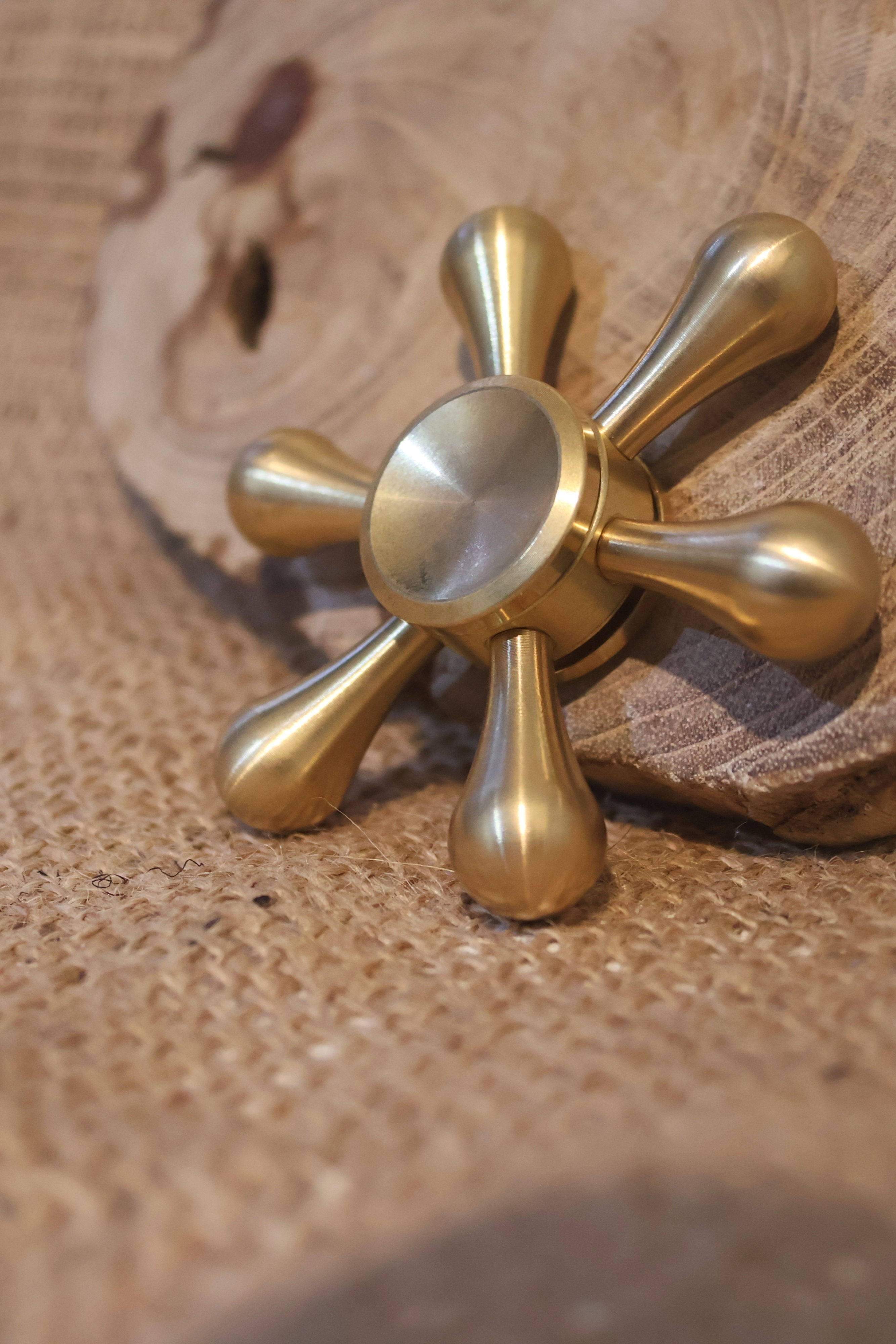 Brass Voyager Weighted Brass Fidget Spinner - Calm & Focus for Teens & Adults