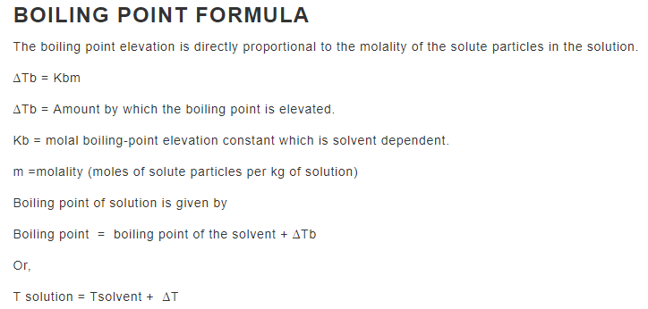 Boiling Point Formula