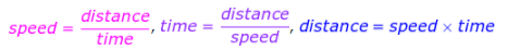 Distance, Speed, and Time