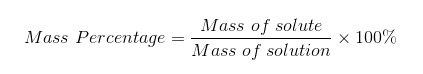 Mass Percent Formula