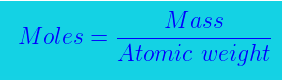 Grams to Moles Formula