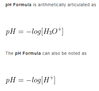 pH Formula