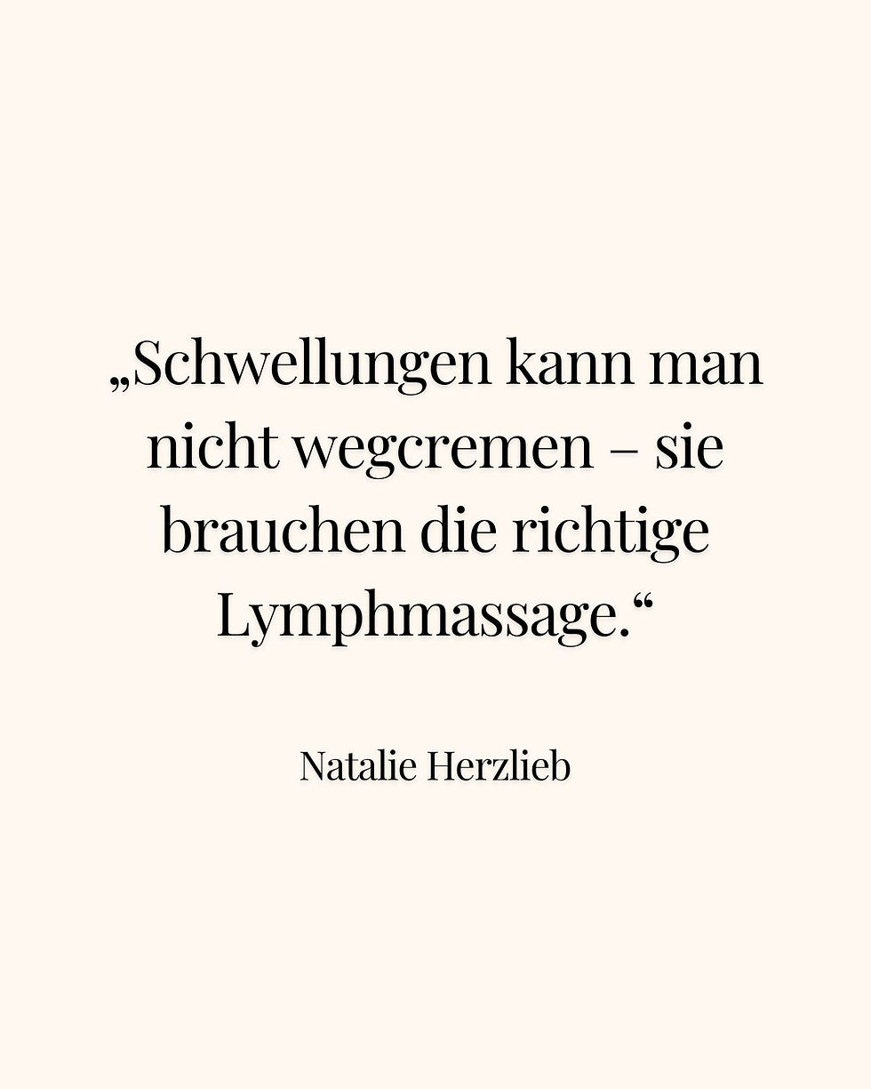 Gua Sha fürs Gesicht – Zitat von Natalie Herzlieb: Schwellungen kann man nicht wegcremen, sie brauchen die richtige Lymphmassage.