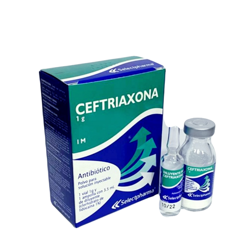CEFTRIAXONE 1G + LIDOCAINE Vial 10ml+Lid KIT Med Imports