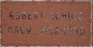Memorial brick engraved with Robert Schulz, Navy, 1952-1956