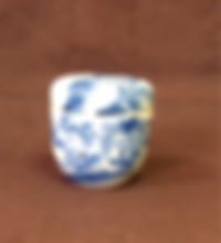 亀山焼 山水文棗