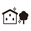 庭木と住宅