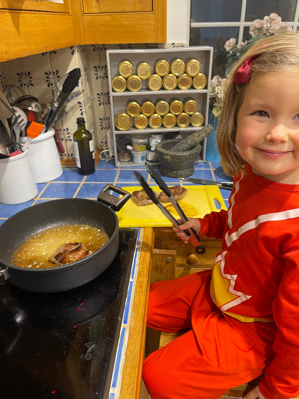 Claudine Boulstridge's child showing how to cook with kids. It can be easy with the right ingredients and kitchen equipment