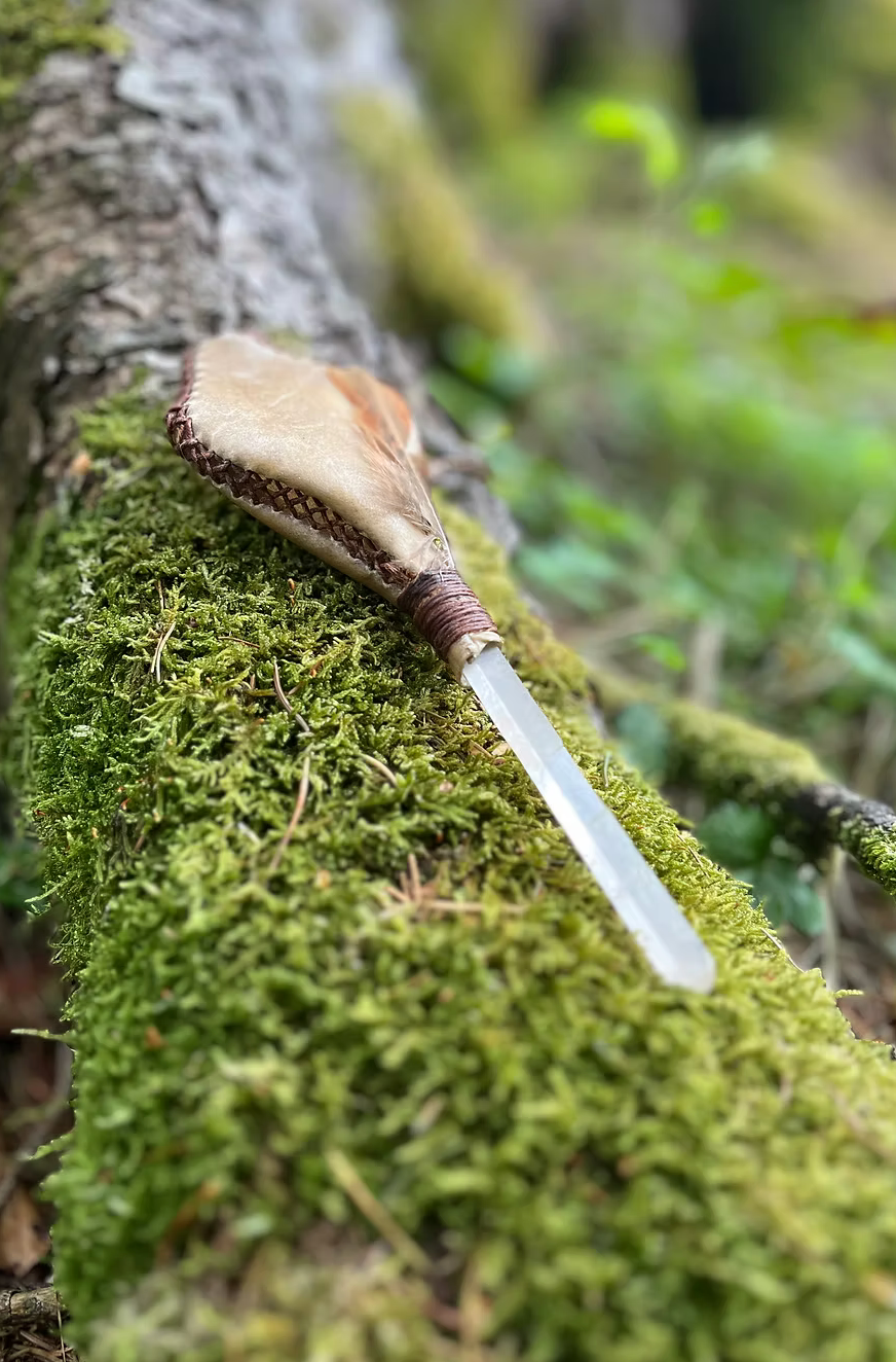 Miniature : Hochet Médecine | Veau-Quartz | Medicine Rattle