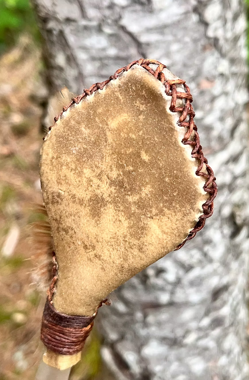 Miniature : Hochet Médecine | Veau-Quartz | Medicine Rattle