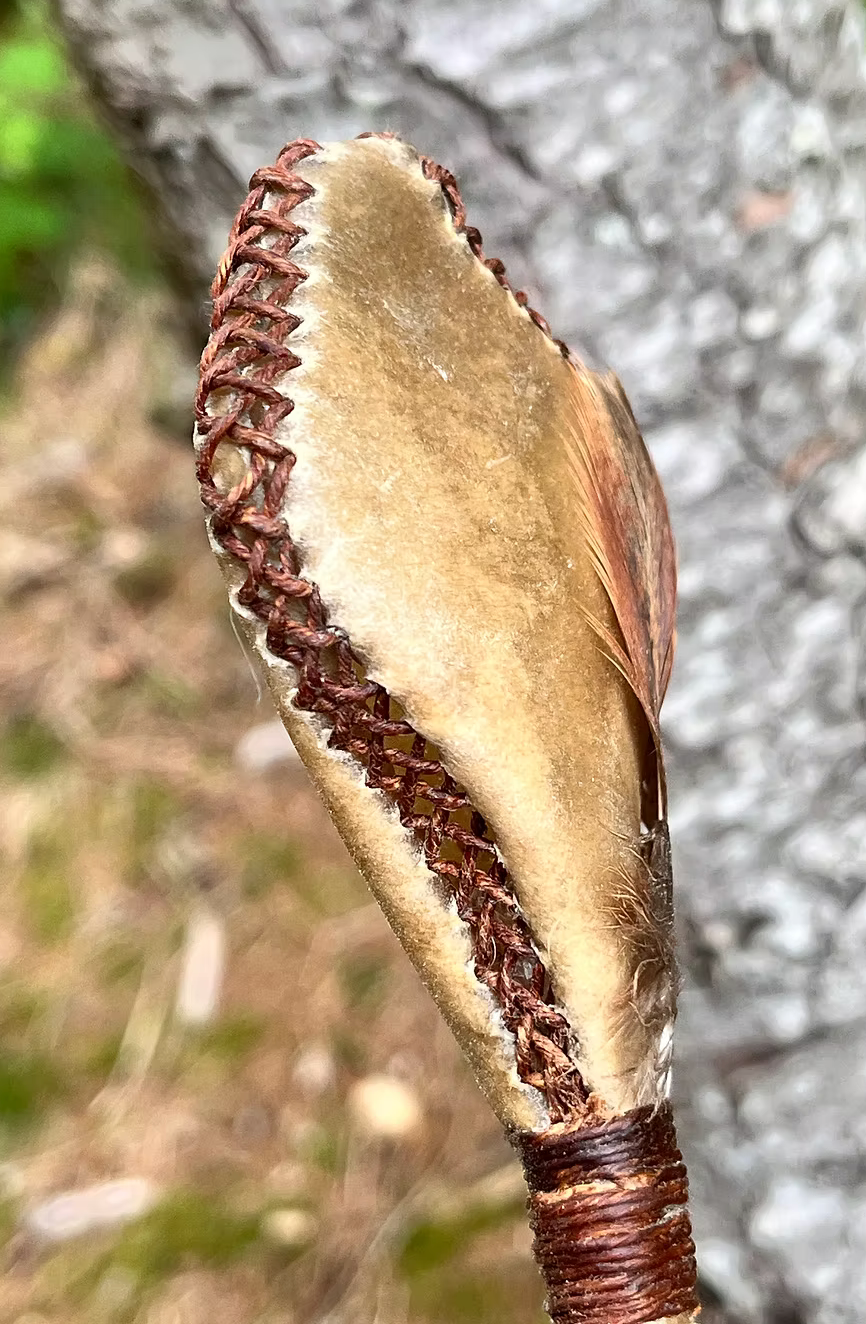 Miniature : Hochet Médecine | Veau-Quartz | Medicine Rattle