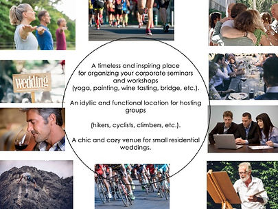 Activities in Mas Saint-Gens Provence, seminars, workshops