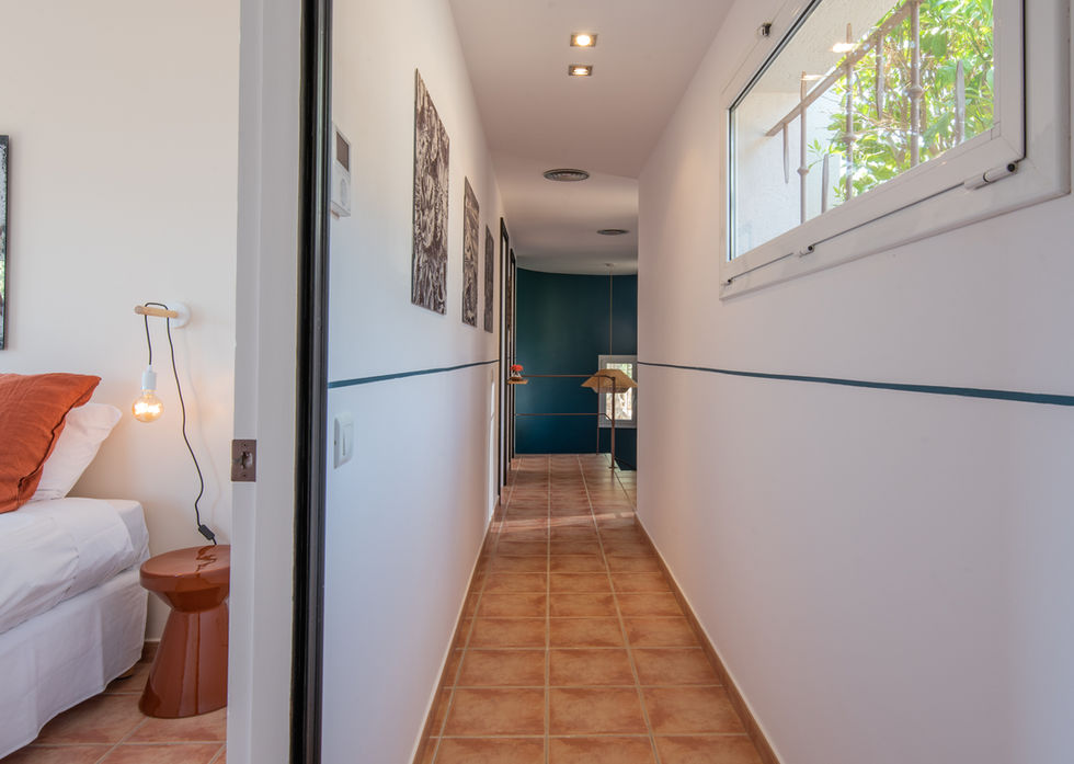 Couloir, Las Alondras Begur, maison de vacances à louer en Espagne, vue mer spectaculaire, piscine privée