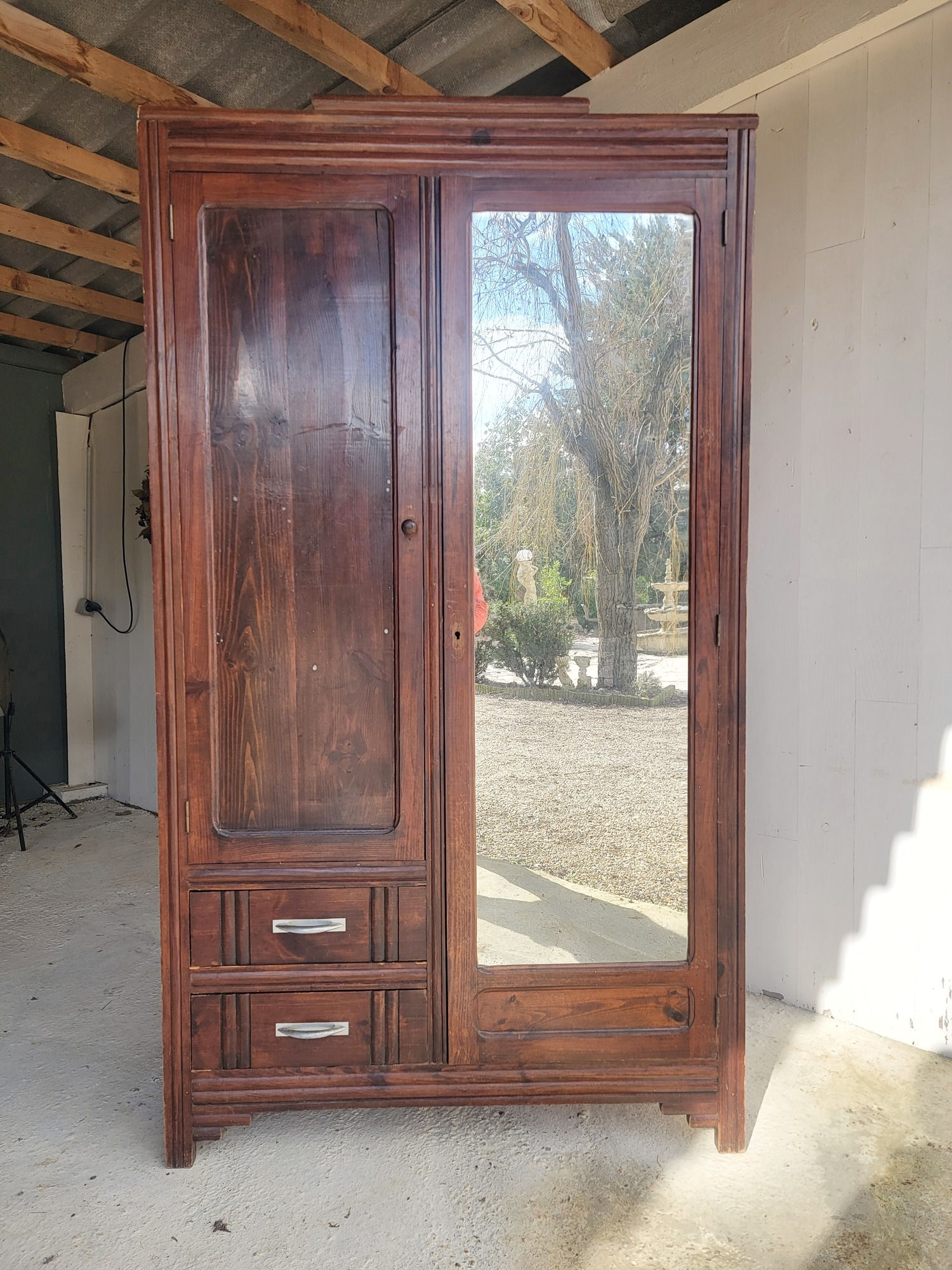 Armoire ancienne rétro art déco personnalisable - rangement chambre enfant ou chambre bébé