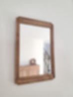 miroir ancien en bois rénové décoration campagne chic authentique