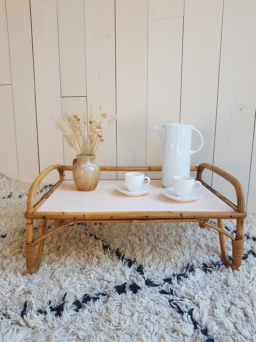 Miniature : Plateau petit dejeuner en rotin