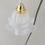 Miniature : Luminaire vintage de type baladeuse, en verre dépoli blanc à volants avec cable electrique neuf vert sauge