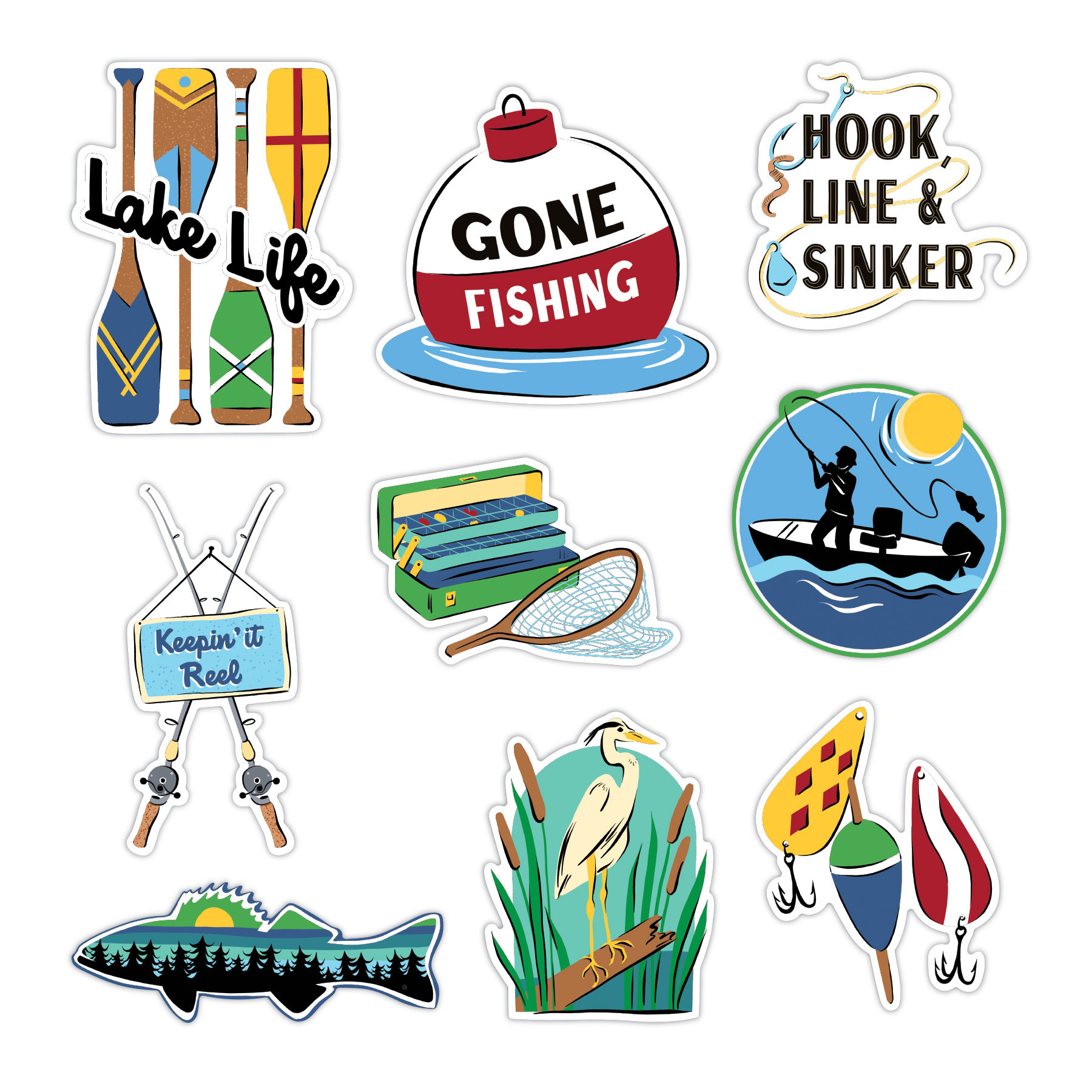 Gone Fishing Embellishments (9/pk)