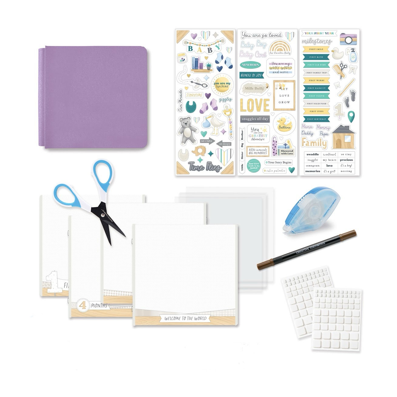 Welcome Baby Hyacinth Shimmer 8x8 Album Kit - Pre-Order