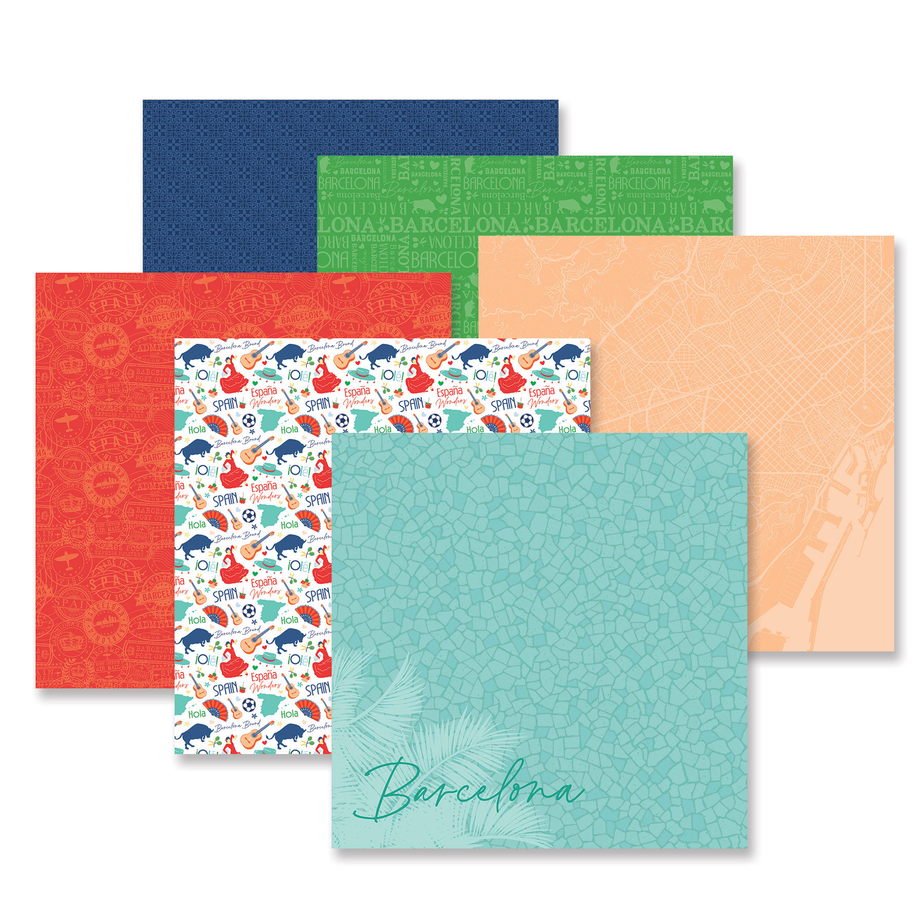 Barcelona Scenes Paper Pack (6/pk)