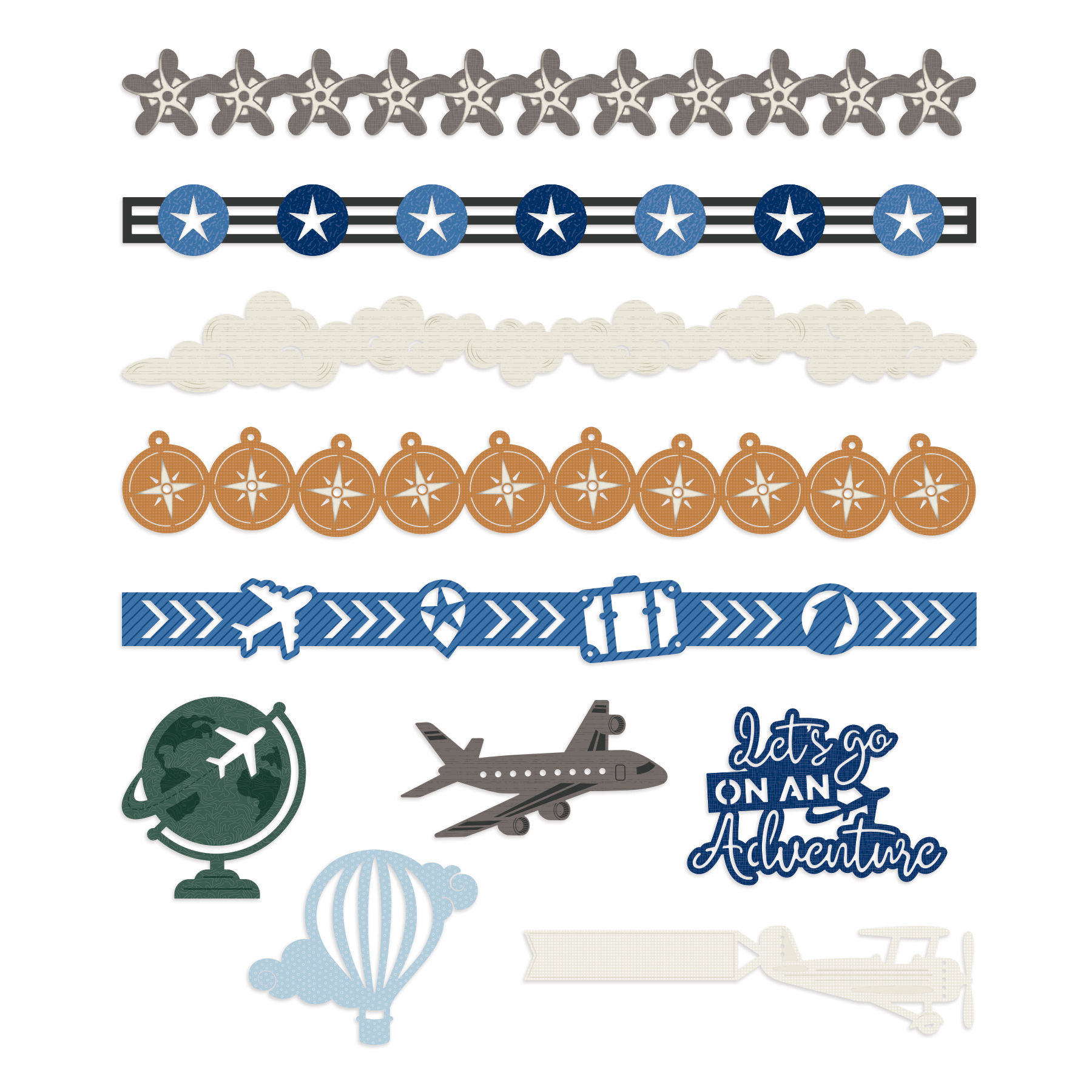 Planes Laser Cut Embellishments