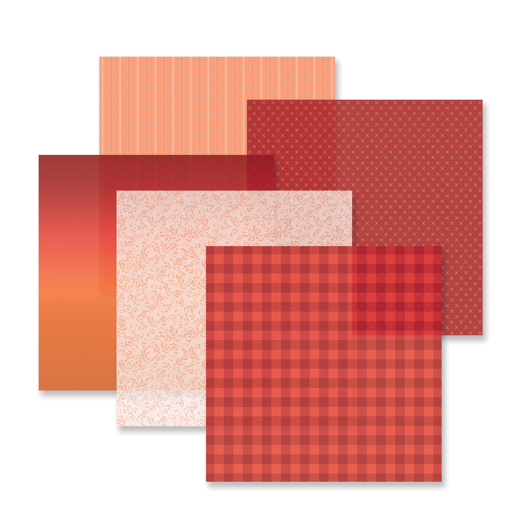 Vivid Melodies 2 Vellum Paper Pack - Cranberry and Pumpkin (5/pk) - Pre-Order