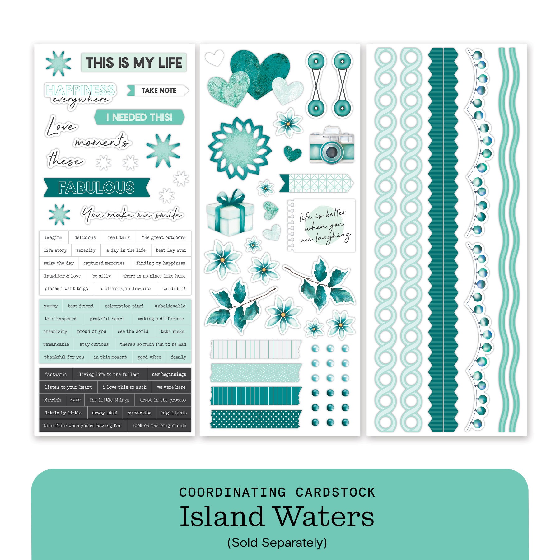 Vivid Melodies 2 Stickers - Island Waters (3/pk)