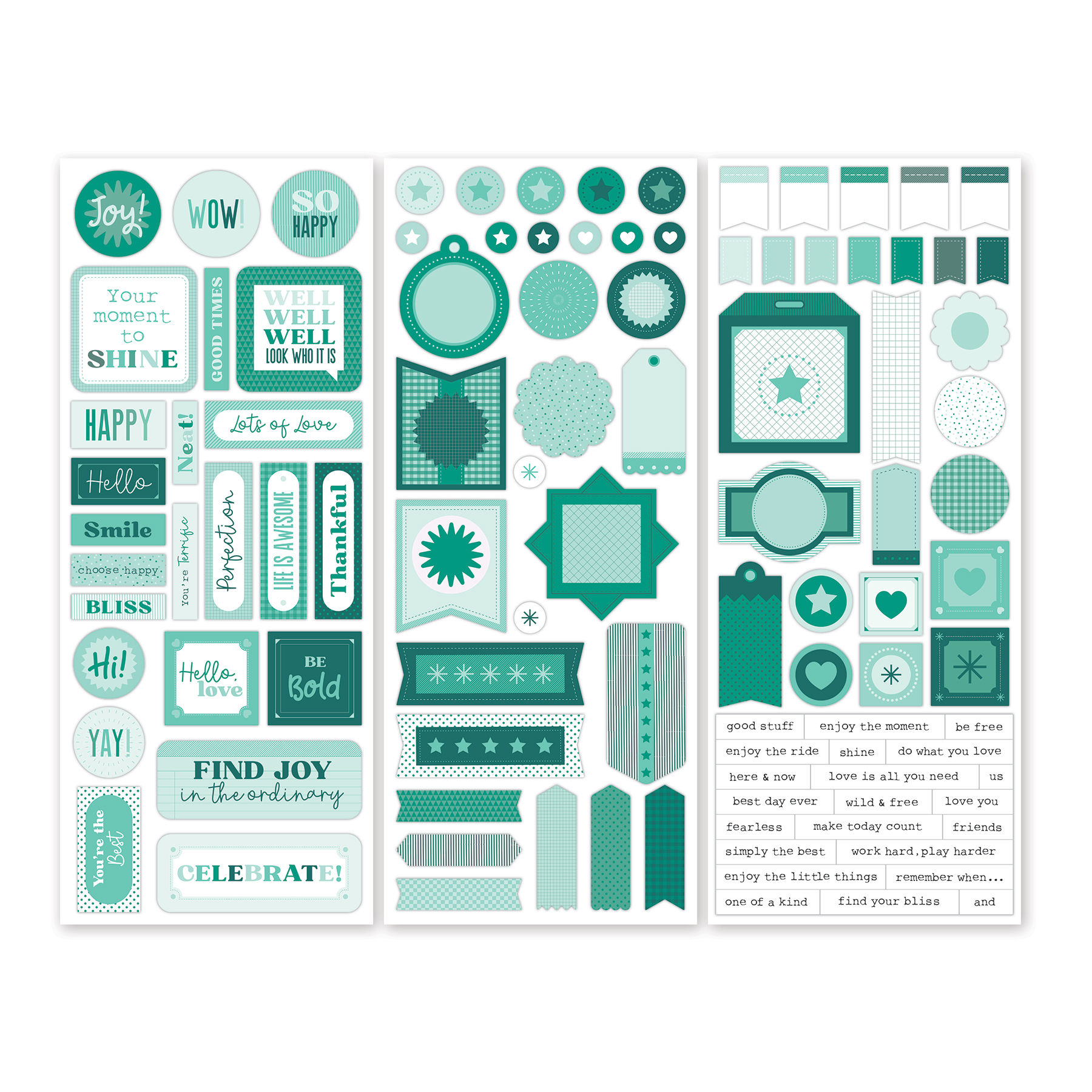 Totally Tonal Island Waters Stickers (3/pk)