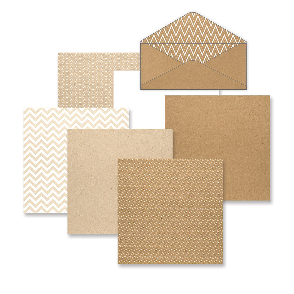 Kraft Stripes 4x6 Envelope Paper Pack (12/pk)