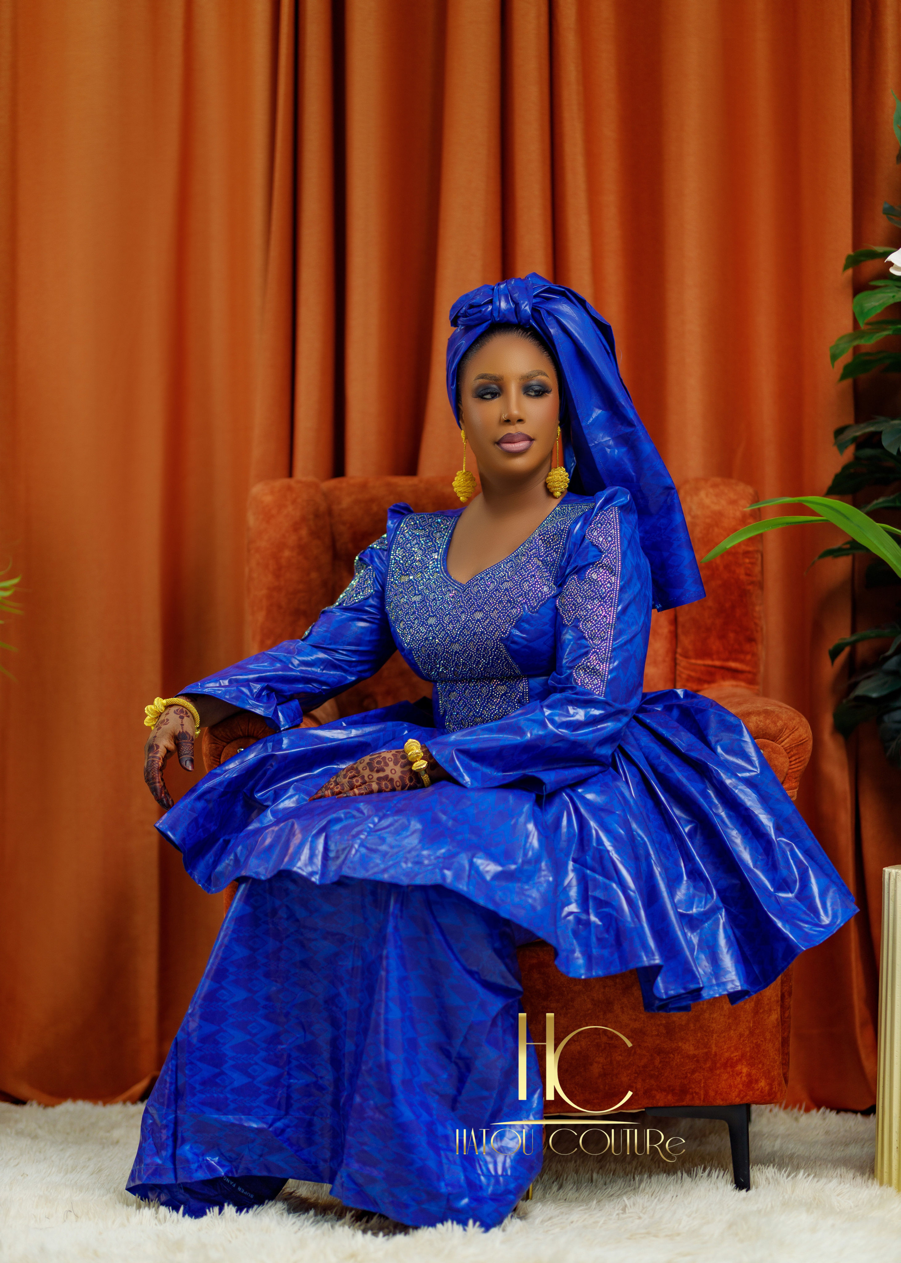 Robe bleu 3/4