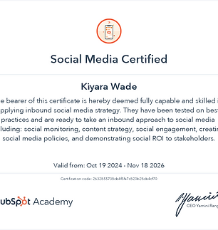 Kiyara Wade Hubspot Certificate.png