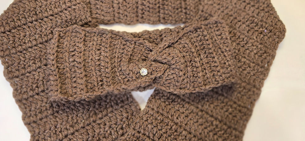 Thumbnail: Brown Headband & Scarf Combo