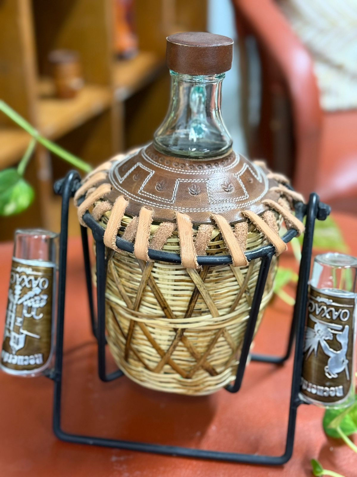 Columpio botella con carrizos