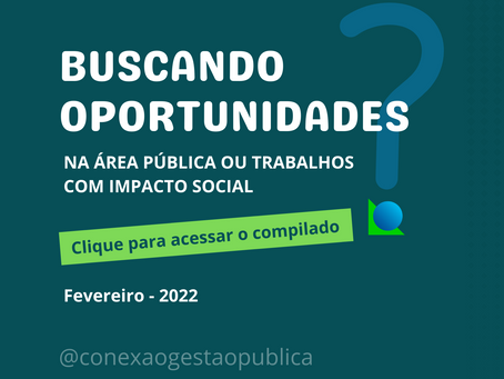 Compilado de vagas - 14 de fevereiro de 2022