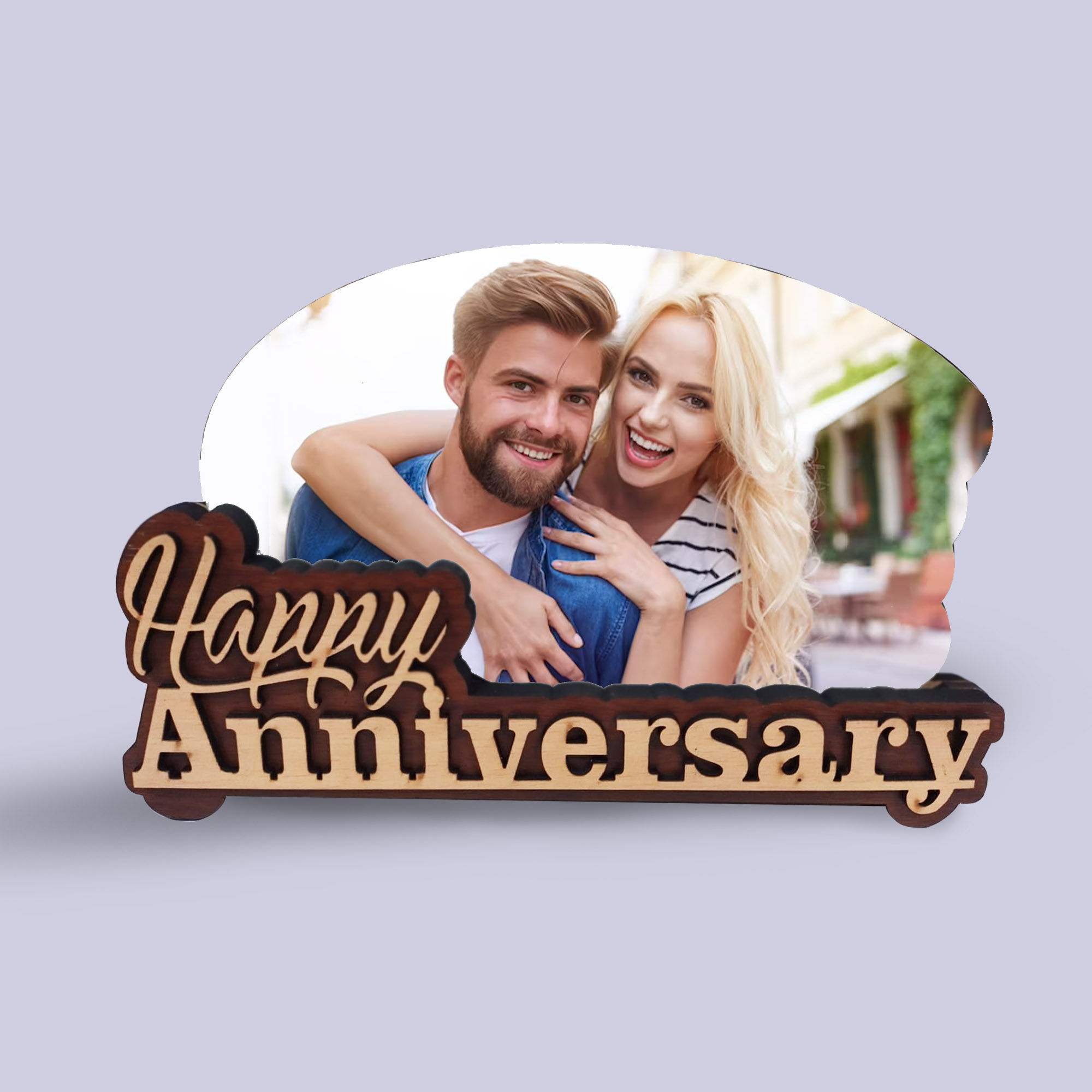 Personalised Anniversary Wooden Table Top Frame