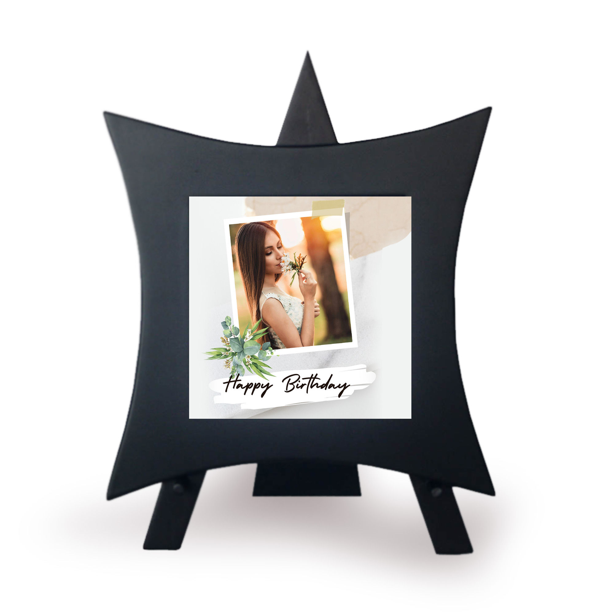 Personalised Wooden Easel Tiles Frame