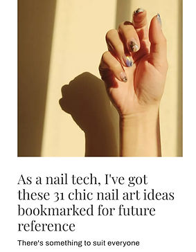 Manicured hand in sunshine