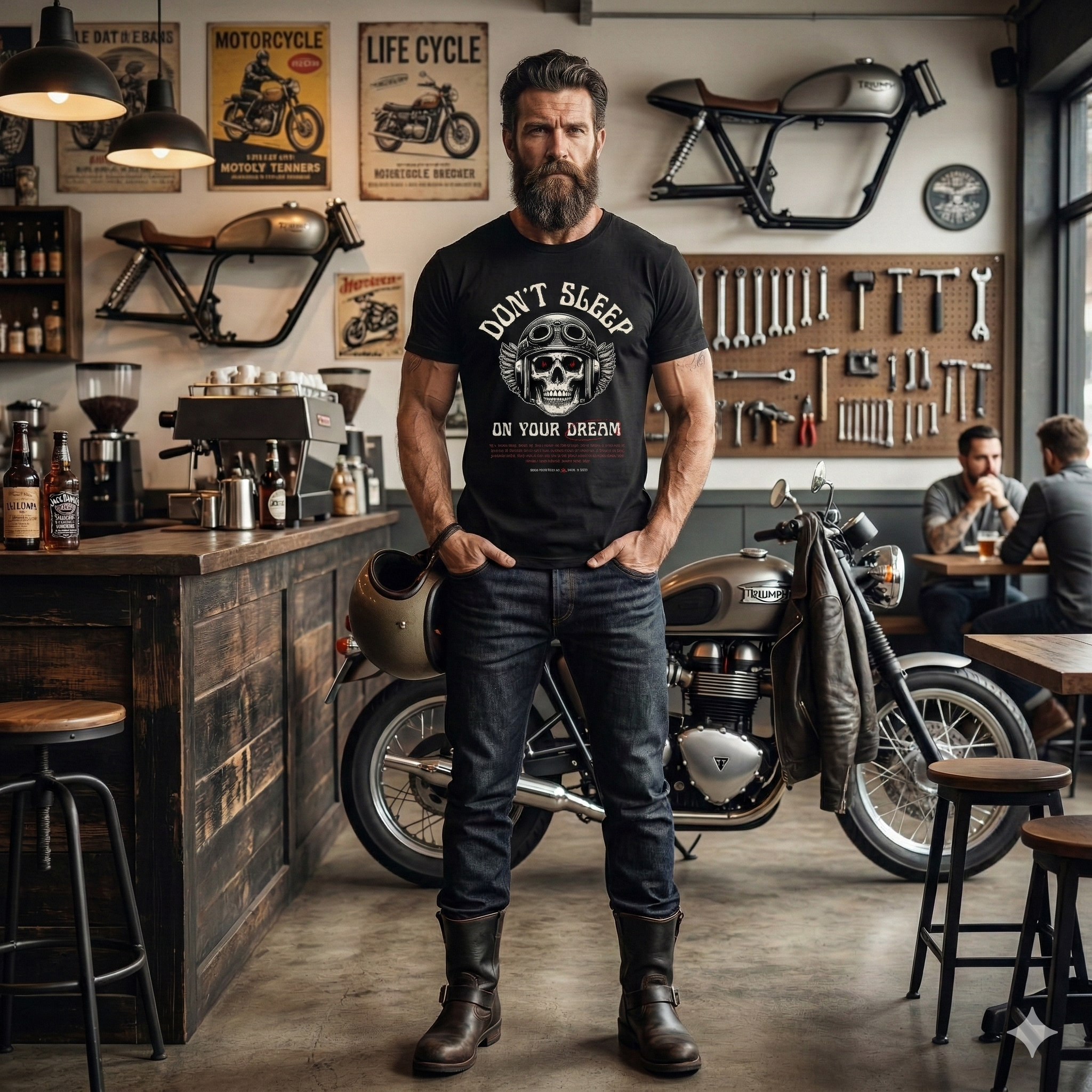 Bike Rider Regular T-shirt for Men Half Sleeve T-Shirt Round Neck