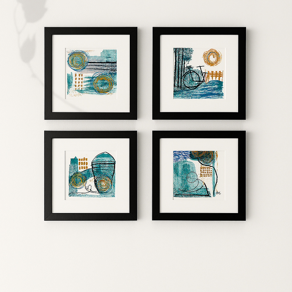 Compositions in Blue & Gold