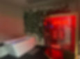 The sauna and cold plunge room is warm and inviting. Clients also have access to a robe and slippers. 
