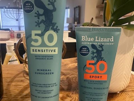 ‘Be fearless in the sun’ with Blue Lizard mineral sunscreen.