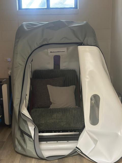 The hyperbaric chamber.