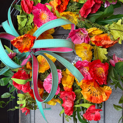 Wild Willow, new online company, makes seasonal luxury wreaths and handmade bows.