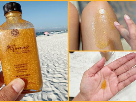 Looking to add a touch of luminosity and scent to your summer skin? This Pearly Monoi Oil is a game-changer.