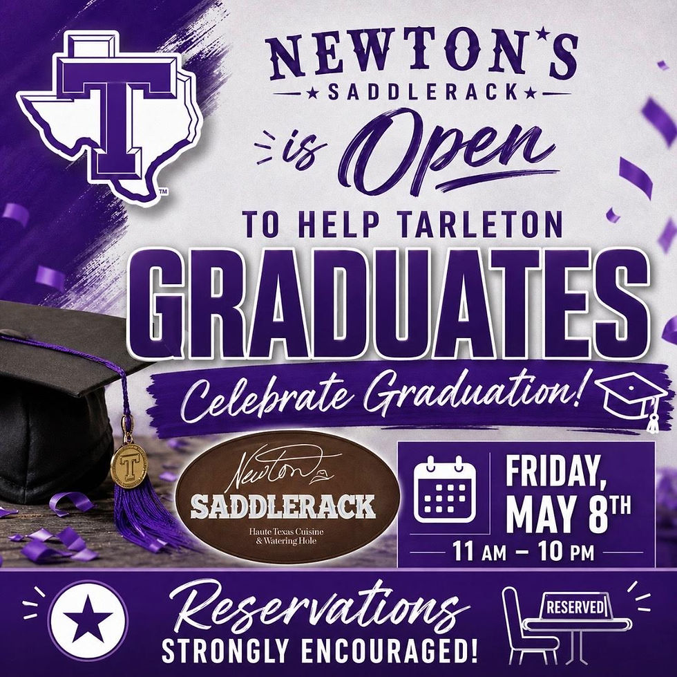 Celebrate graduation at Newton's Saddlerack.