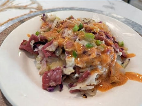 This Keto-friendly Ruben in a bowl is easy and delish!